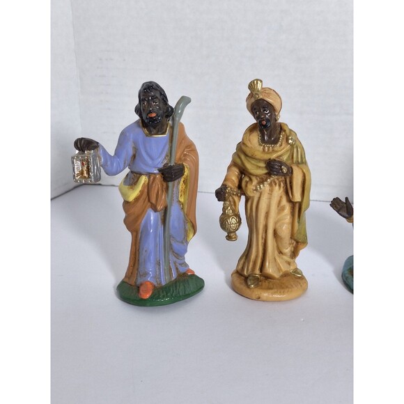 "Lot of 4" Western Germany 6" Nativity Figurines Ceramic Vintage Christmas Decor - Picture 2 of 11